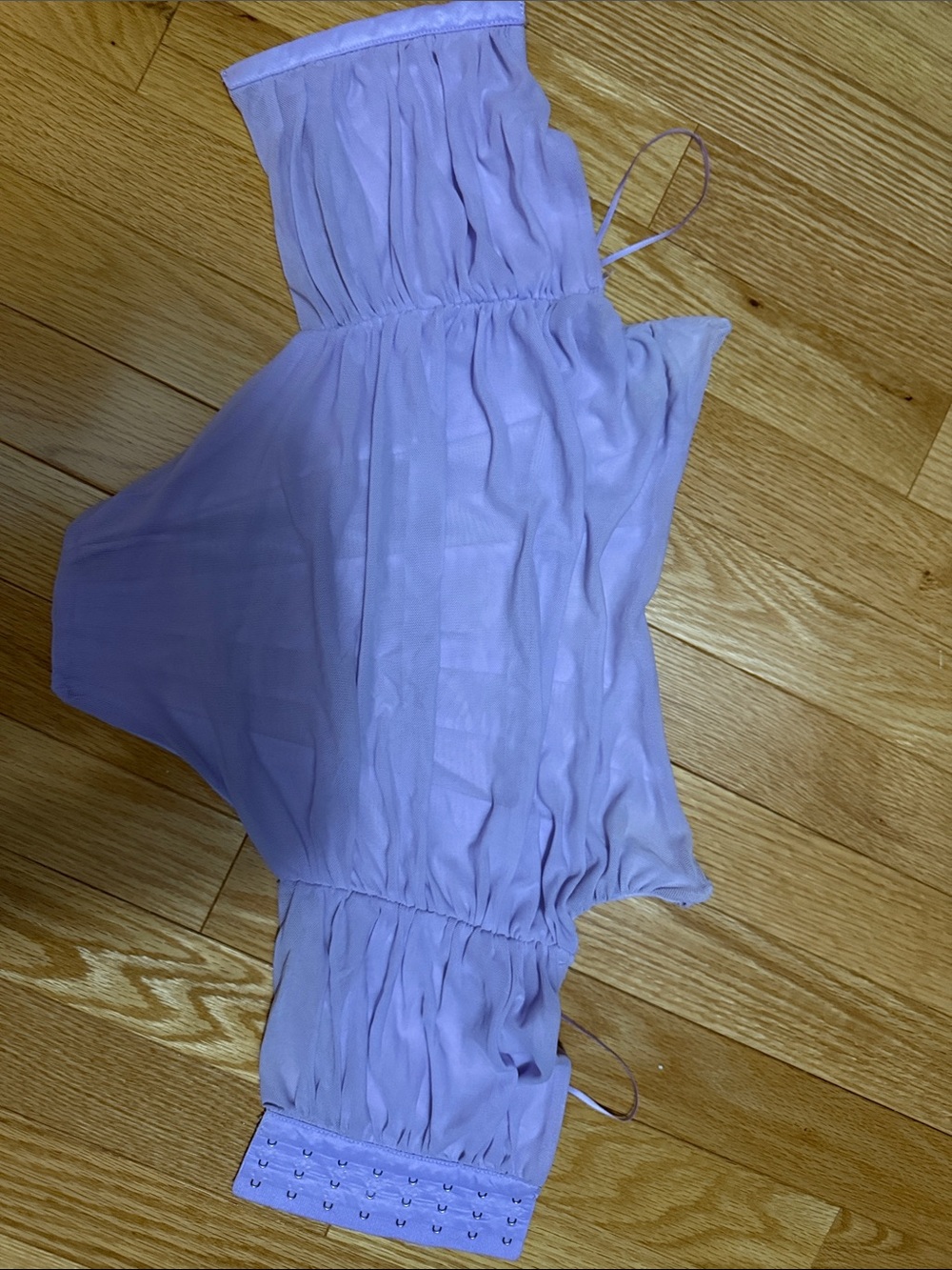 Lavender Smocked Crop Top - Lightweight Women's Tube Top